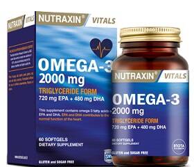 Nutraxin Omega 3 2000 Balik Yagi 2000 Mg 60 Softgel Balik Yaglari Omega 3 Nutraxin Nutraxin