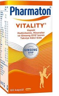 PHARMATON VITALITY 60 KAPSÜL TAKVİYE EDİCİ GIDA