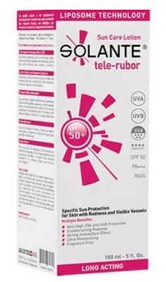 Solante Tele-rubor SPF 50 + Hassas Ciltler İçin Güneş Koruyucu