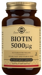 SOLGAR - SOLGAR BIOTIN 5000 MCG 50 TABLET